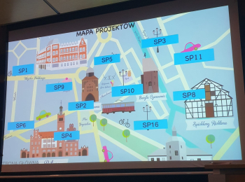 Mapa projektów słupskich szkół podstawowych